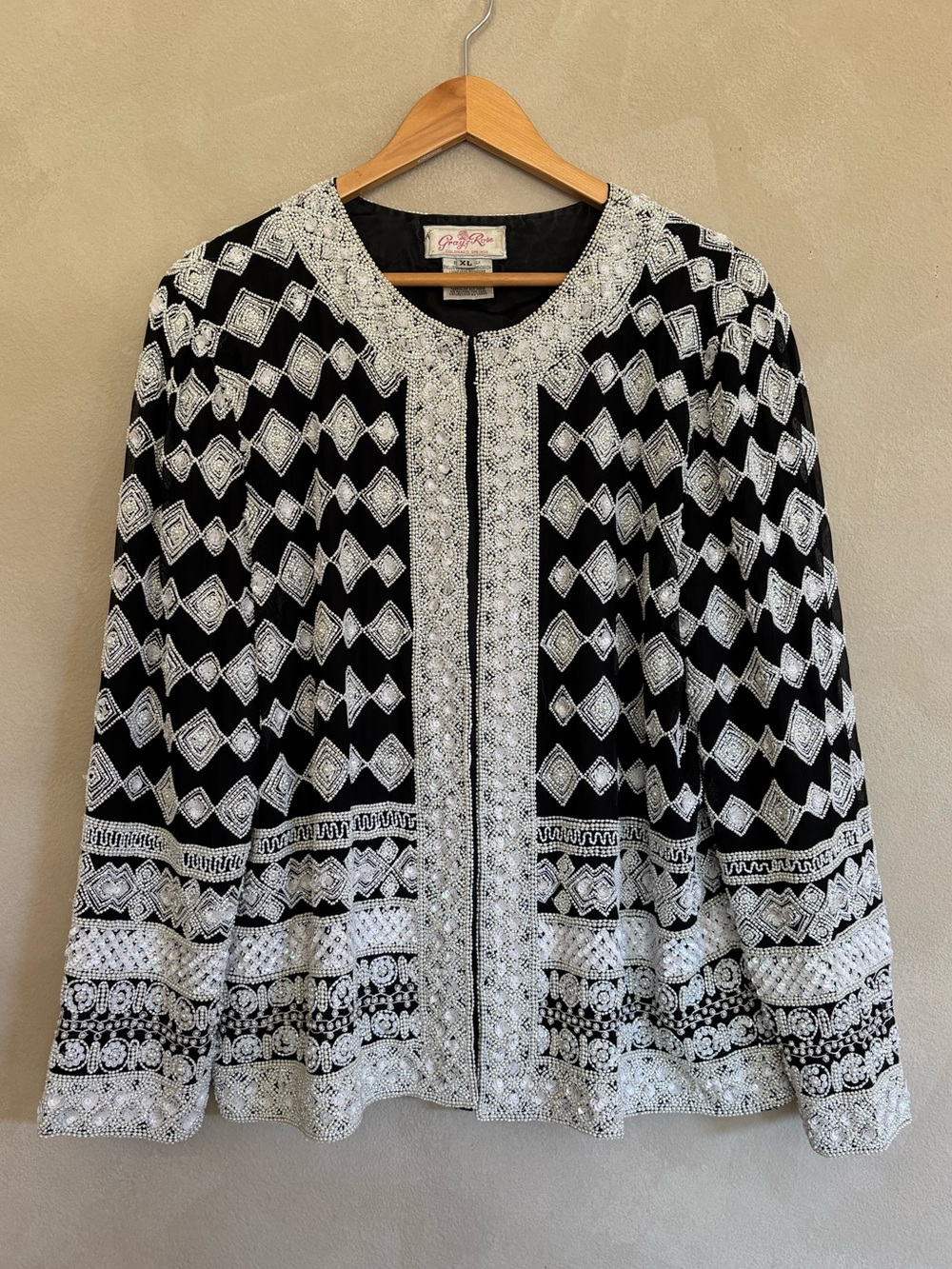Vintage Adrianna Papell sequin and beaded jacket